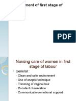 Management of First Stage of Labour