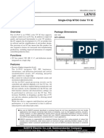 Package Dimensions: Single-Chip NTSC Color TV IC