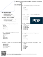 500 - Mixed Tenses Test Exercises Multiple Choice Questions With Answers Advanced Level 1