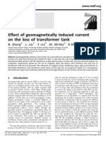 Effect of Geomagnetically Induced Currents