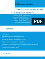 Introduction of Sports and Role of Nutrition