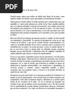 Carta A Mi Prima en Crisis