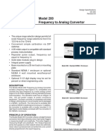 Model 200 Frequency To Analog Convertor: Description