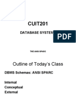 Lecture 3 - Database Schema (ANSI SPARC)