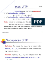 Subspaces of R: Nonempty Closed Under Addition: Closed Under Scalar Multiplication