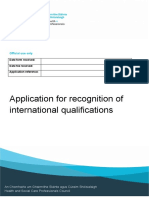 Recognition of International Qualifications Application Form April 2021