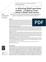 Factors Affecting Halal Purchase Intention - Evidence From Pakistan's Halal Food Sector