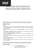 2-4. - Hipotesis Explicativa de Investigacion Cientifica