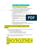 Caribbean History CSEC Examination Guide: The Caribbean History CXC Is Divided Into Three Sections