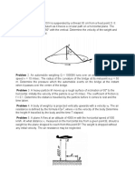 Problem 1. A Weight M 10 N Is Suspended by A Thread 30 CM From A Fixed Point O. It