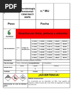 Etiqueta Desechos Que Contienen Tintas, Pinturas y Solventes