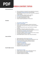 Speech Contest Topics1