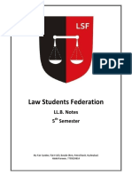 Law Students Federation: LL.B. Notes 5 Semester