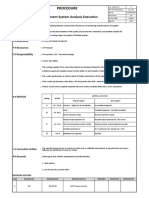 Procedure: Measurement System Analysis Execution