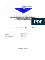 Alimentancion de Las Diferentes Edades