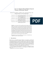 Development of A Tangent Based Robust Speech Feature Extraction Model