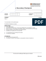 Cambridge Lower Secondary Checkpoint: Science 1113/02