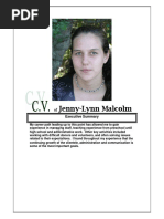 Jenny-Lynn Malcolm CV - May 2021