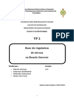 Banc de Régulation de Niveau en Boucle Ouverte: Licence 3 en Éléctronique