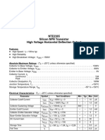 NTE2365 Silicon NPN Transistor High Voltage Horizontal Deflection Output