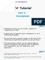 C# Tutorial: Namespaces