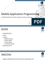 Mobile Application Programming: 03 Android Studio User-Interface Components and User-Interaction