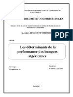 Déterminants de La Performance Des Banques Algériennes.