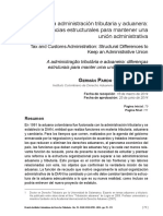 La Administración Tributaria y Aduanera: Diferencias Estructurales para Mantener Una Unión Administrativa