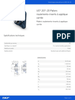 UCF 207-20 Paliers Roulements-Inserts À Applique Carrée - 20210430