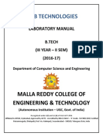 CSE III-II SEM (Web Technologies Lab Manual)