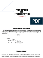 Principles of Hydrostatics Lesson2