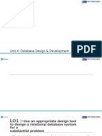 Unit 4: Database Design & Development