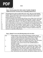 Mistakes and Write The Corrections in The Corresponding Numbered Boxes