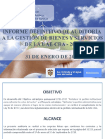 Informe Definitivo Auditoria Proceso Adquisicion Bienes Servicios UAE CRA 2018