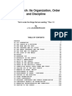 The Church, Its Organization, Order and Discipline