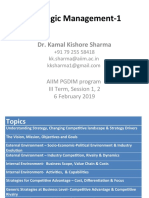 Strategic Management-1: Dr. Kamal Kishore Sharma