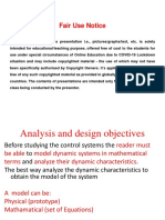 1-Analysis and Design Objectives and Open Loop and Closed Loop Control System