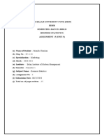 Business Statistics Assignment 5 Manish Chauhan (09-1128)