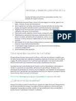 Objetivos de Aprendizaje y Desarrollo para Niños de 3 A 5 Años