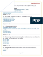 Civil Engineering Objective Questions (Hydrology)