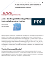 Blushing of Amines in Coal Tar Epoxy (Amine Adduct)