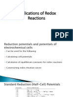 Applications of Redox Reactions