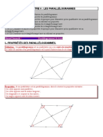 Quadrilatères Parallelogrammes