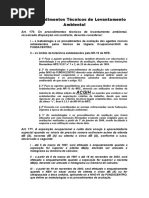 Dos Procedimentos Técnicos de Levantamento Ambiental - IN99