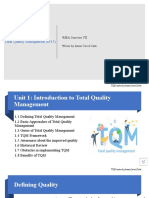 Total Quality Management (8515) : - MBA Semester VII - Notes by Awais Javed Satti