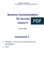 Business Communication For Success Lesson 5: Financial University Under The Government of The Russian Federation