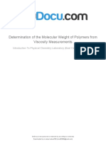 Determination of The Molecular Weight of Polymers From Viscosity Measurements