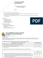 Davao Oriental State College of Science and Technology: Syllabus