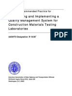 AASHTO R-18 QA For Testing Labs