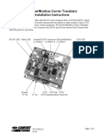 Bacnet/Modbus Carrier Translator Installation Instructions